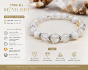 vòng đá mệnh kim