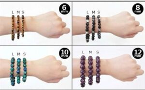 kích thước vòng tay đá mắt mèo